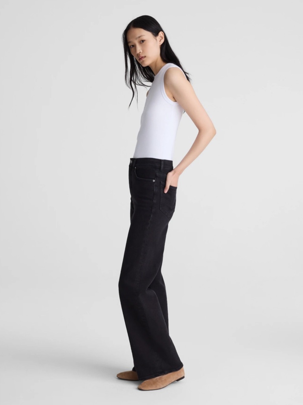Madewell High Rise Wide Leg Jeans Black Size 29 - Picture 5 of 13
